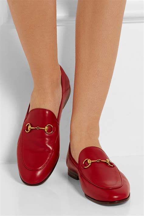 gucci women's 1953 horsebit red patent leather loafer shoes|gucci platform loafers women.